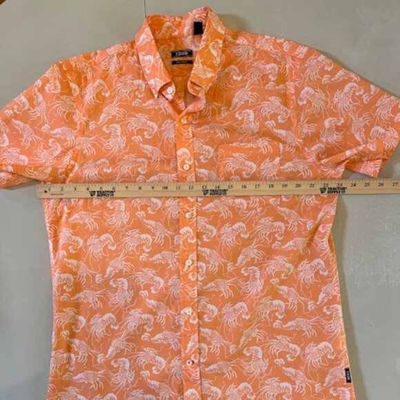 IZOD | Hawaiian Stretch Poplin Lobster Print Men's Shirt Size L/G - Picture 8 of 12